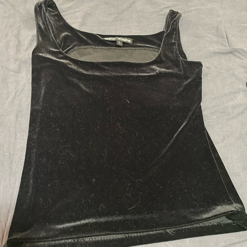 Betsey Johnson velvet tank l